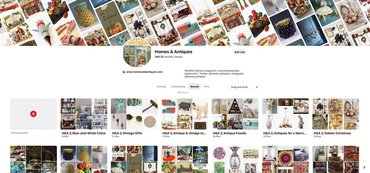 Homes & Antiques Pinterest