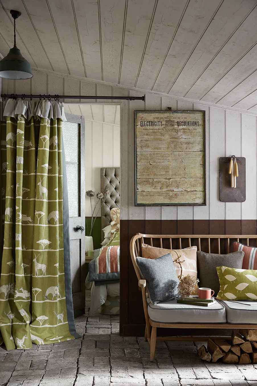 Plain and patterned fabric, from £52 per m, Vanessa Arbuthnott.