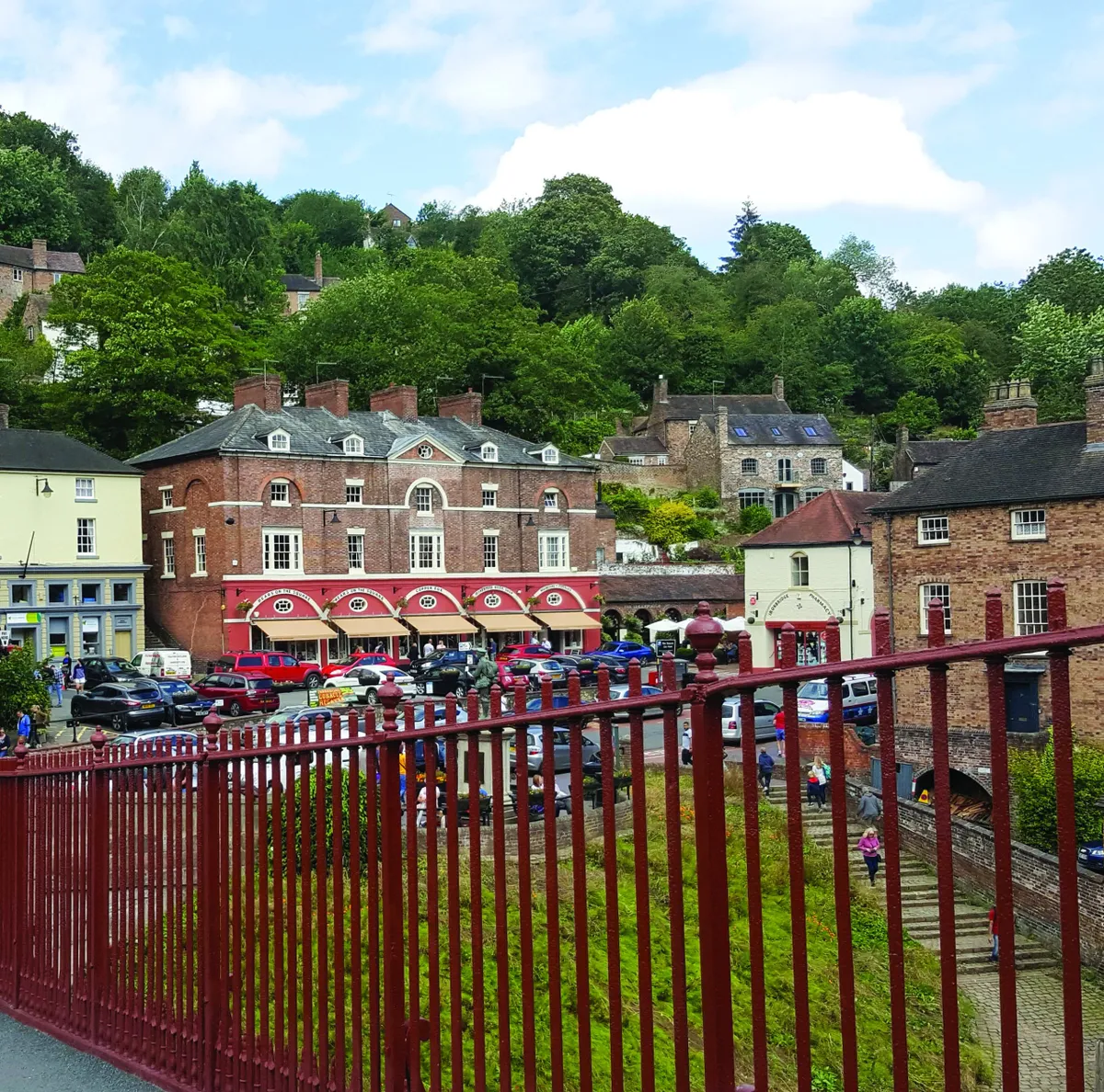 View from the iron bridge of Flat on the Square
