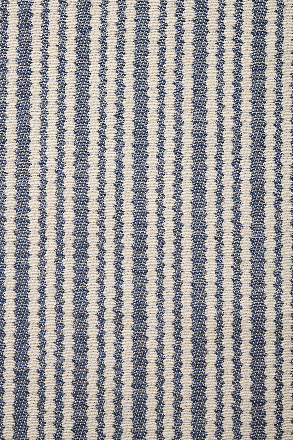 Scallop Stripe cotton fabric in Navy, £45 per m, torimurphy.com
