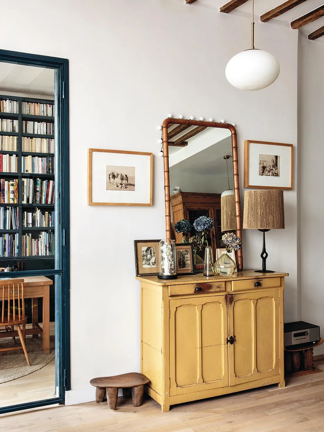 Parisian home living room cabinet