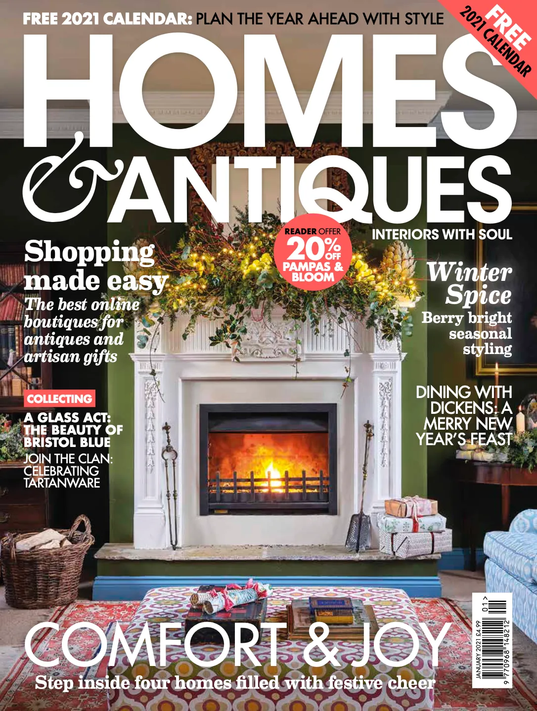 Homes & Antiques January 2021 cover