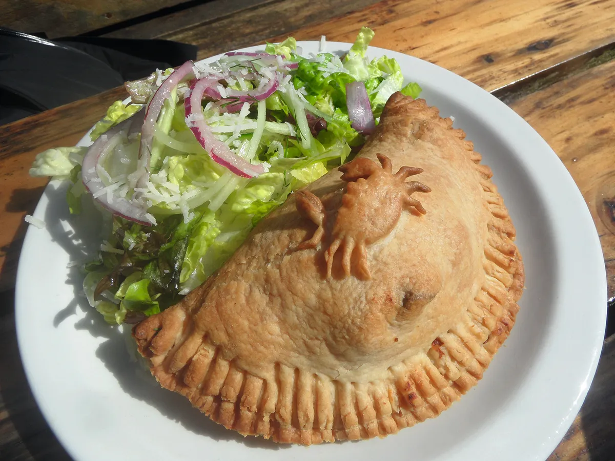 A crab pasty from The Crab Shed, Isle of Wight.