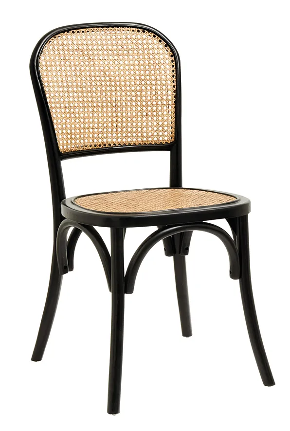 Black Wicker Bistro Chair