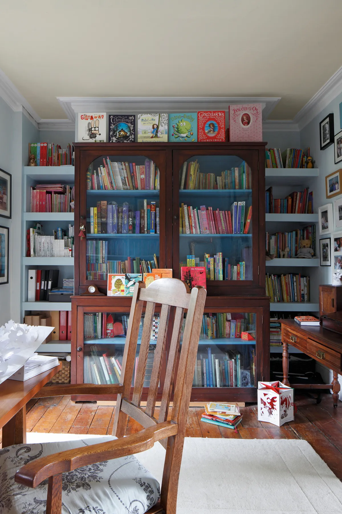 colourful bookshelf