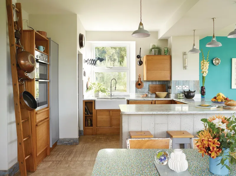 Vibrant vintage house, kitchen