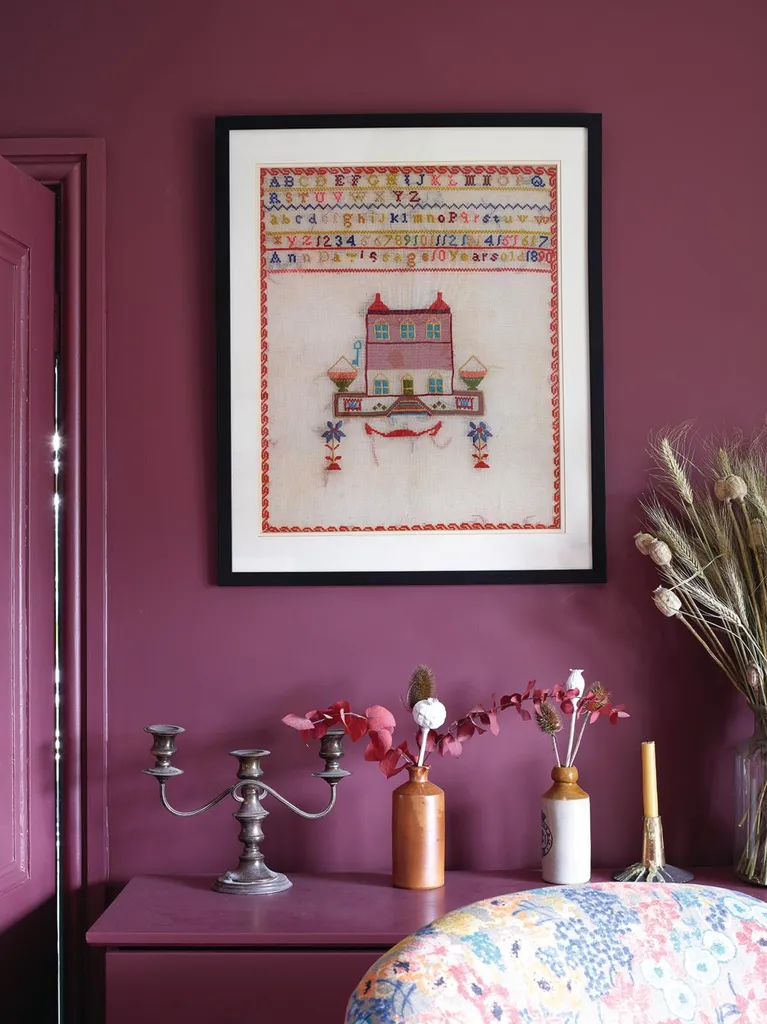Vibrant vintage house, tapestry