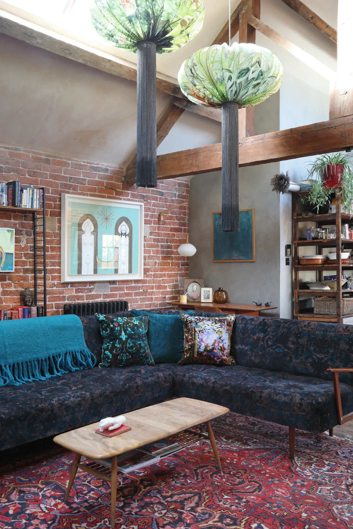 old malthouse filled with salvaged furniture