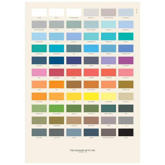 Colours of St Ives poster