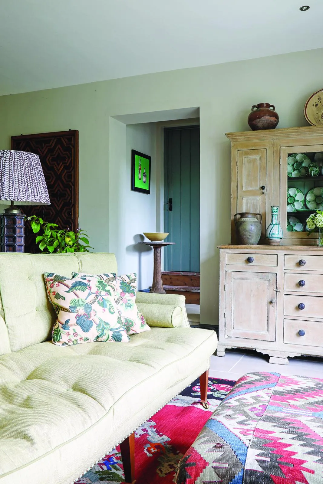 Regency-style home living room sofa