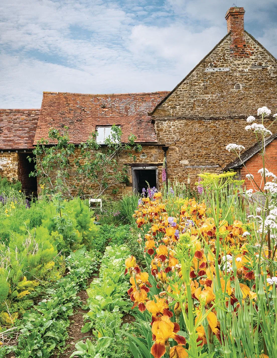 Wardington Manor: vegetable and flower gardens.