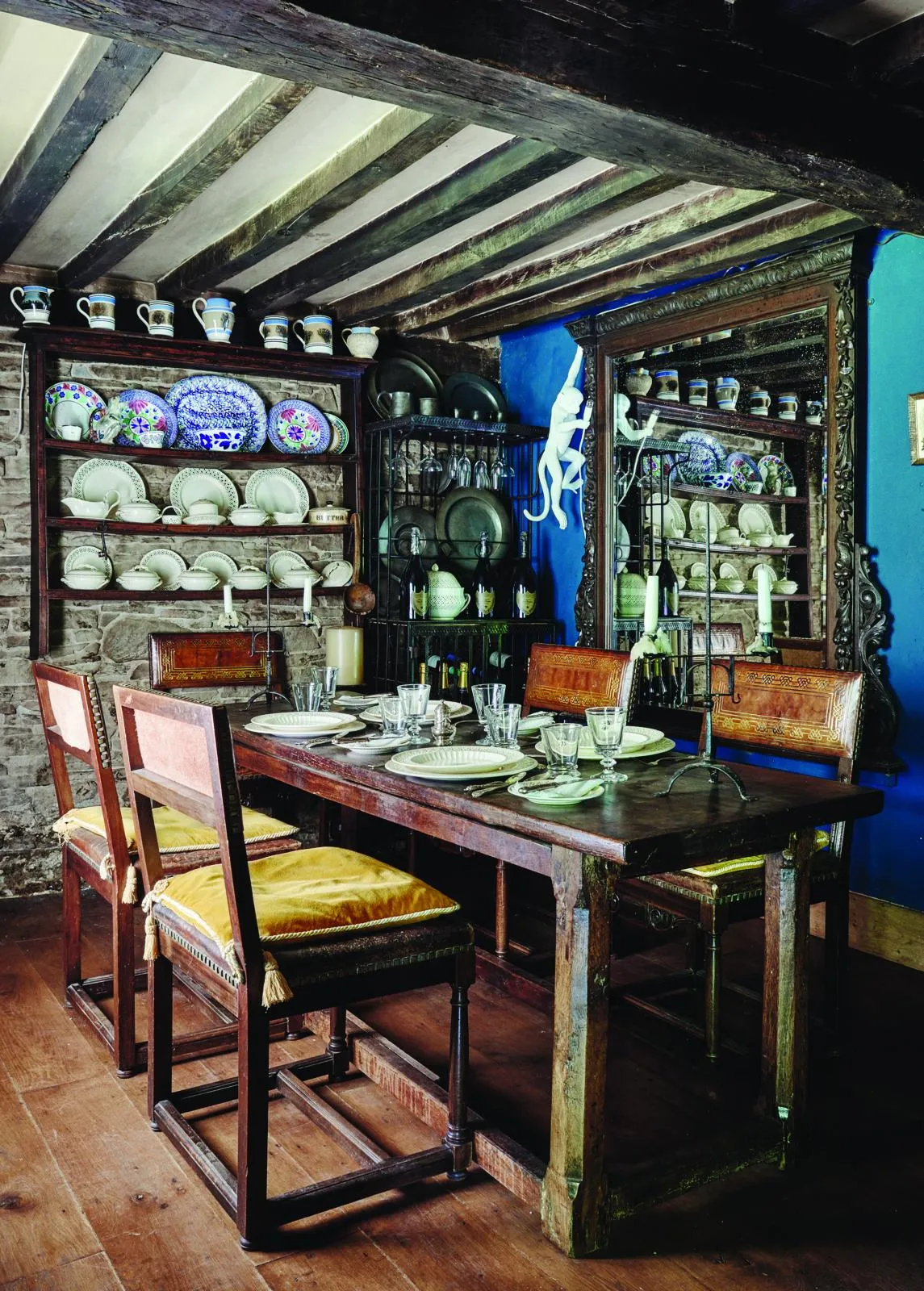 Medieval Welsh hall house, dining room.