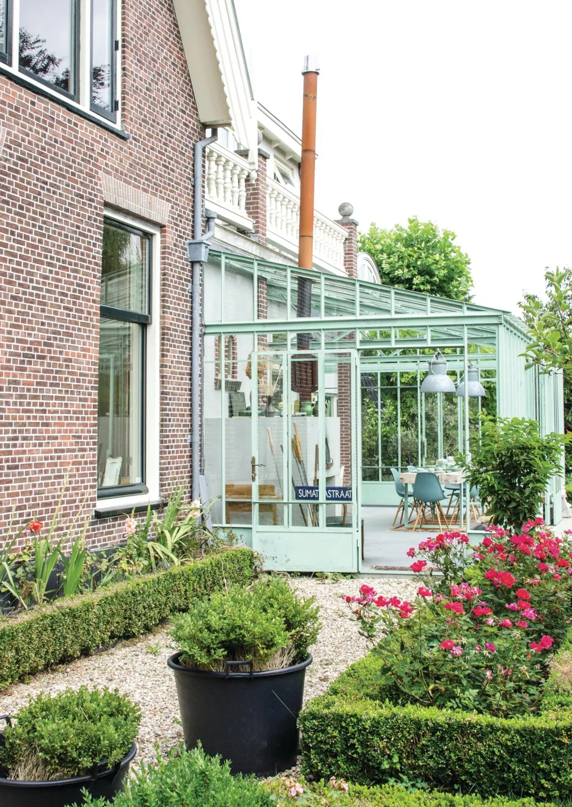 Colourful Dutch home garden