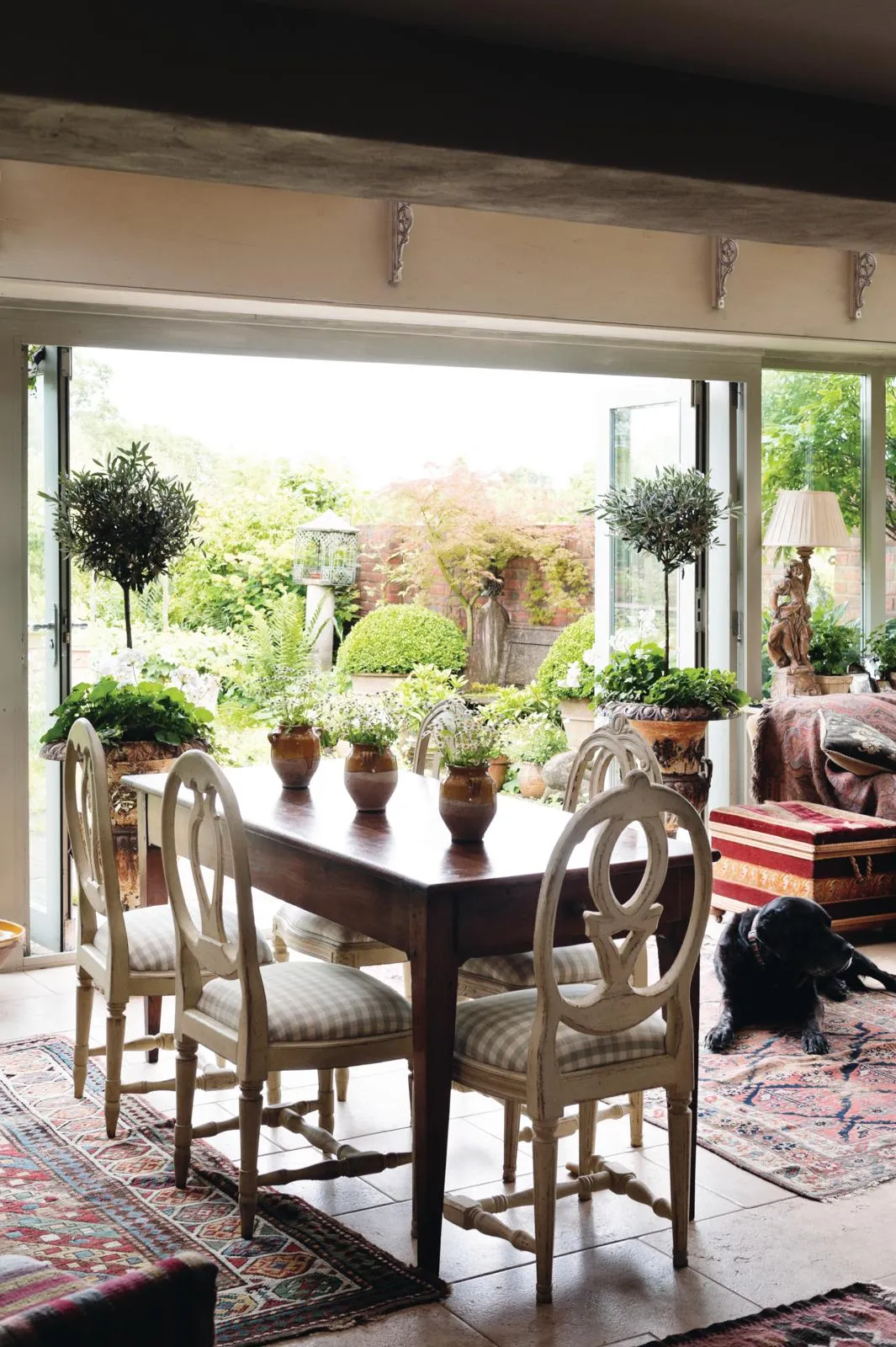 English country house orangery dining table