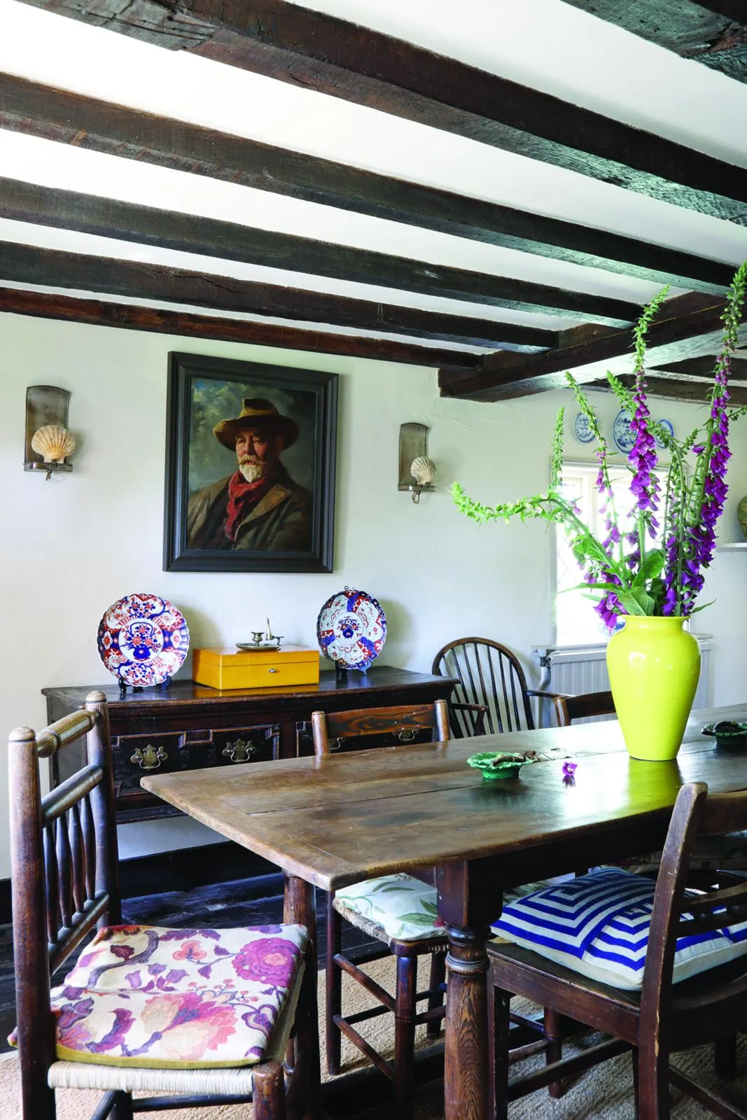 An antiques-filled farmhouse in Sussex