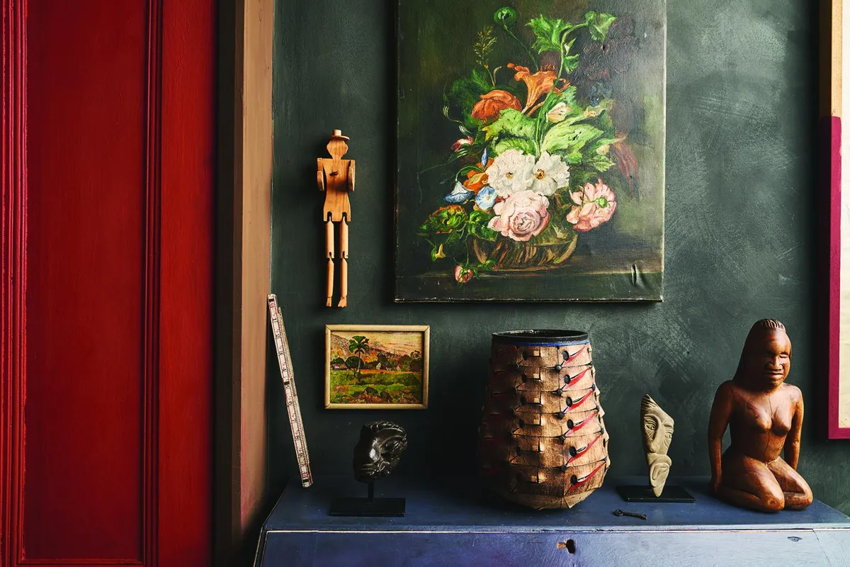Annie Sloan's house, floral still life painting