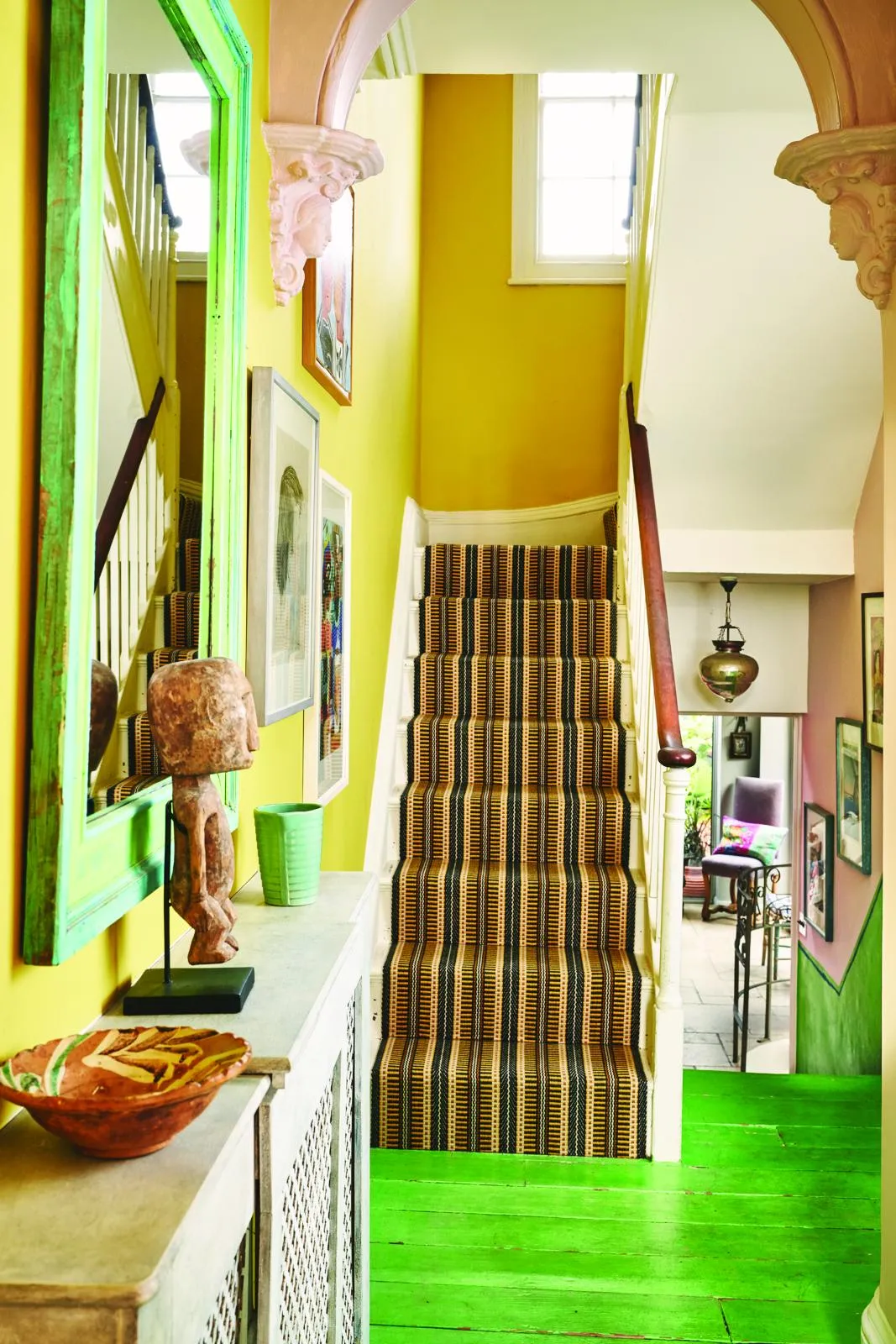 Annie Sloan's house, colourful staircase