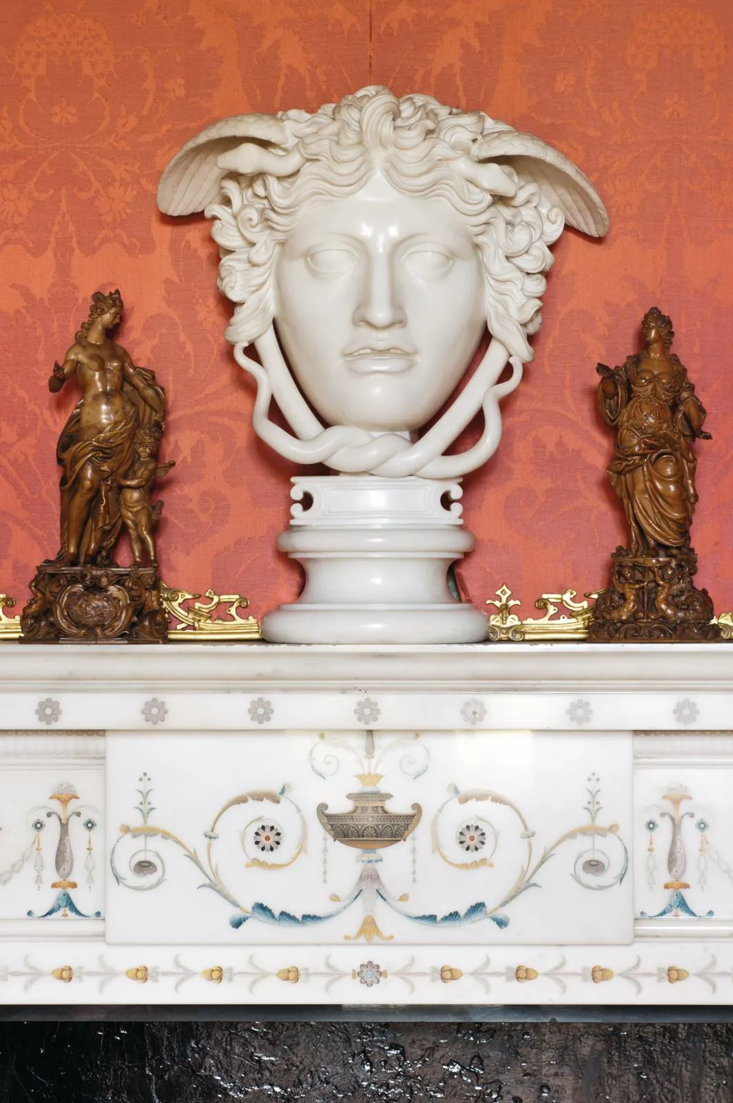 Burghley, marble head of Medusa.
