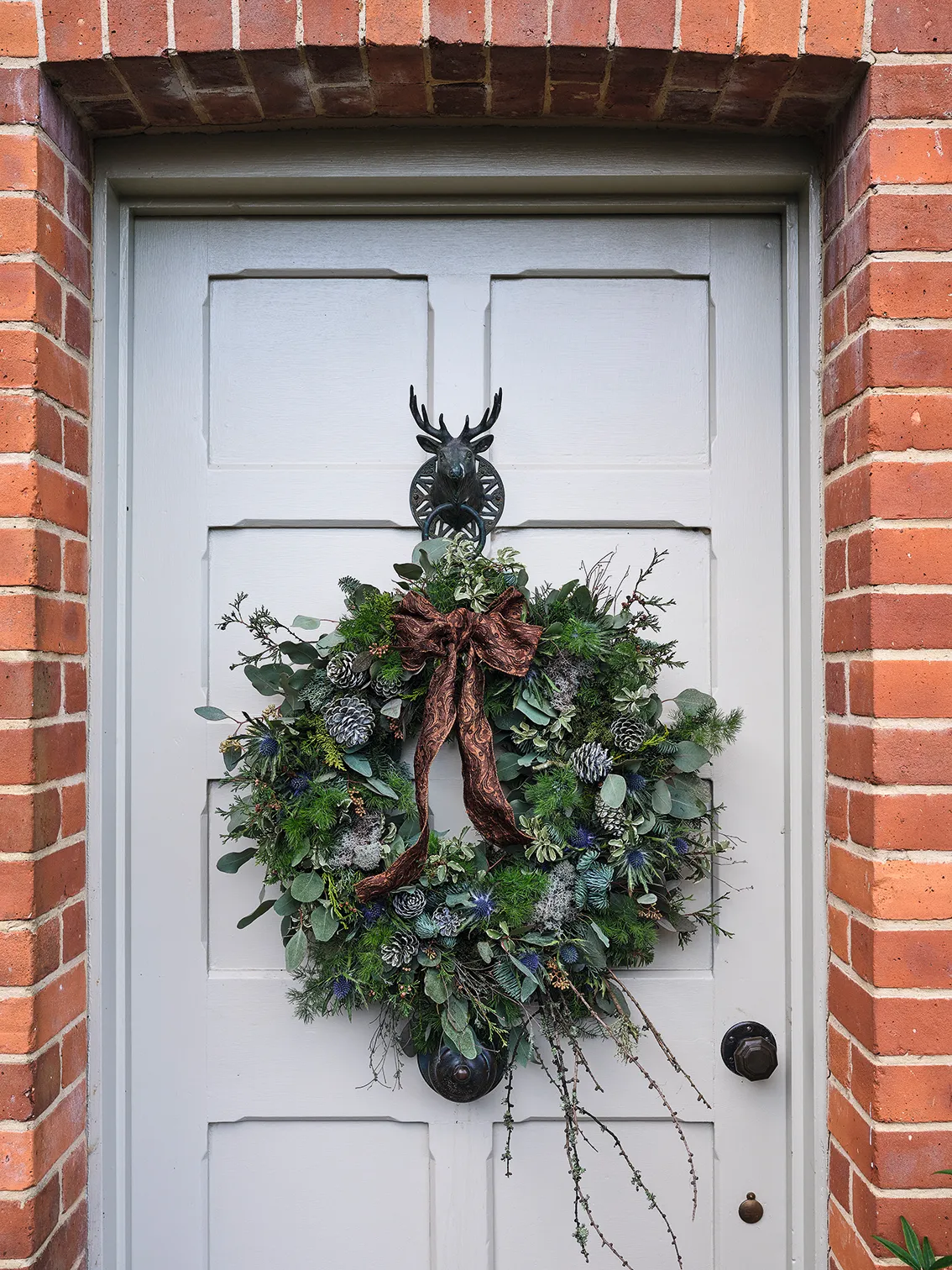 Elegantly eclectic home front door wreath