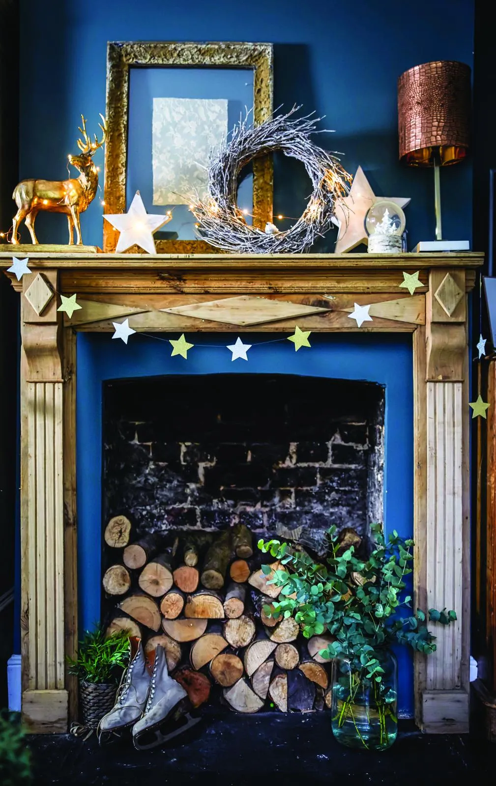 Cottage renovation, fireplace