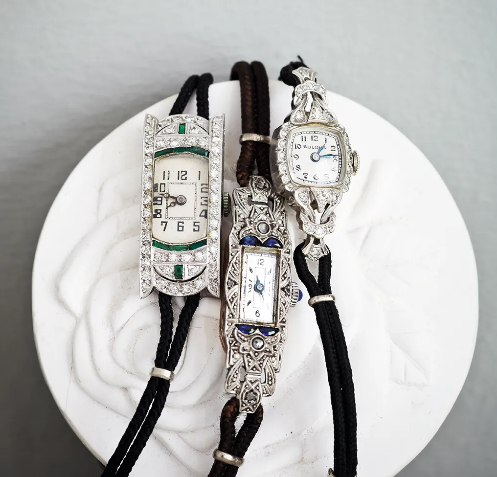 Cocktail Watches group of three black strap