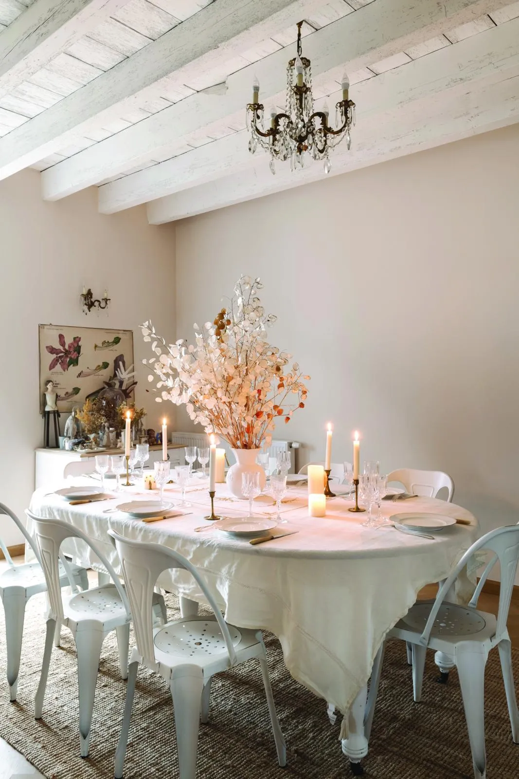 French converted barn Christmas table