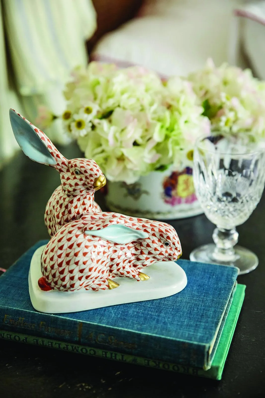 Grade-II-listed Georgian home ceramic rabbits