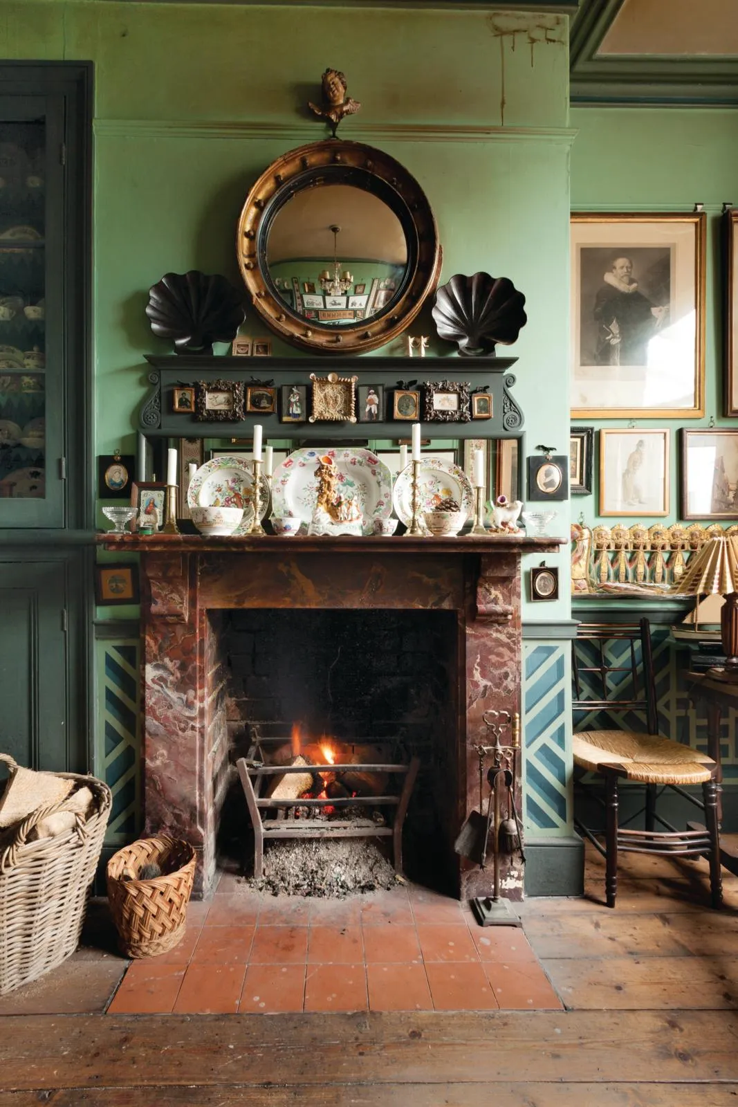 Victorian Bristol home fireplace