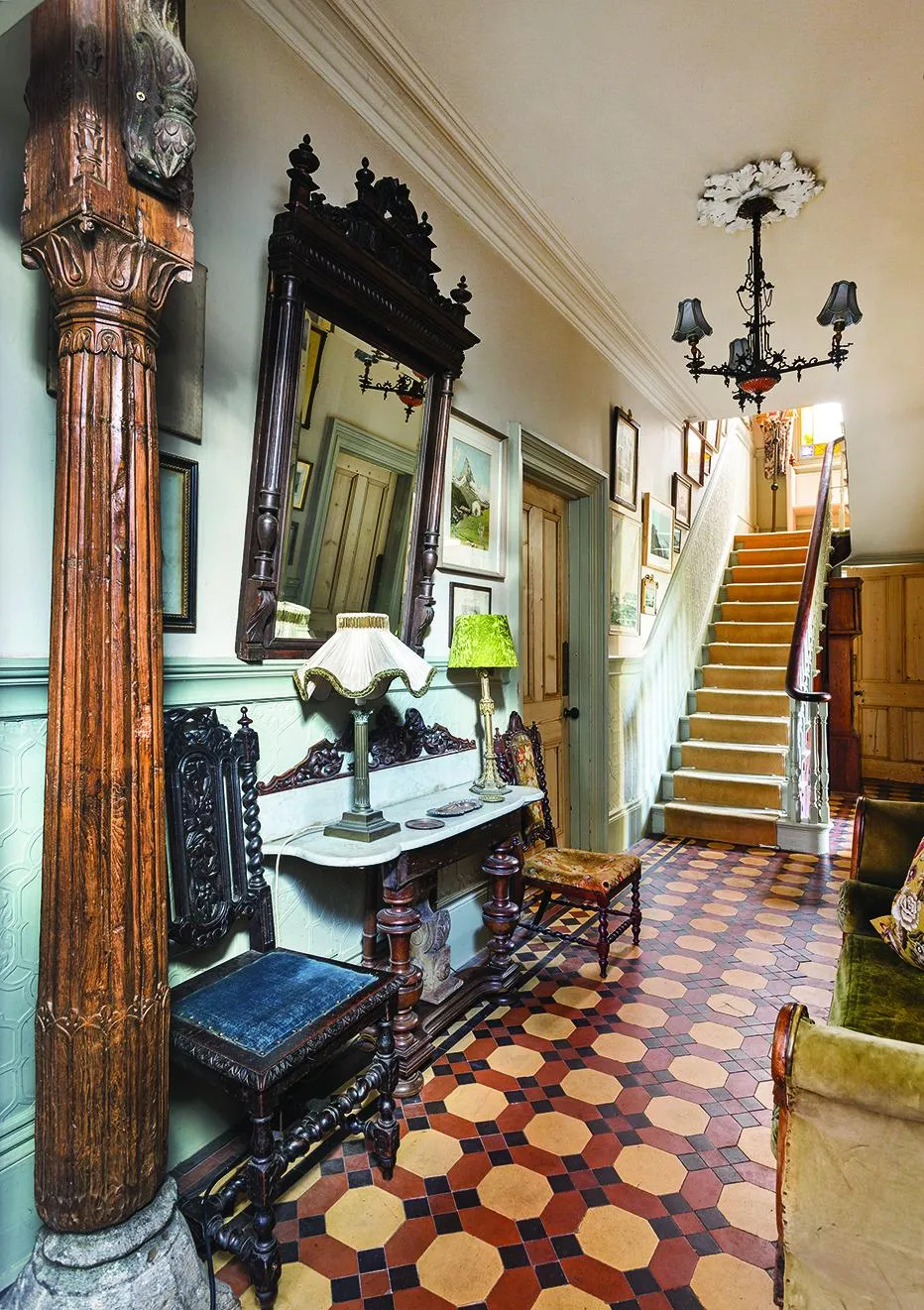 Victorian seaside villa hallway