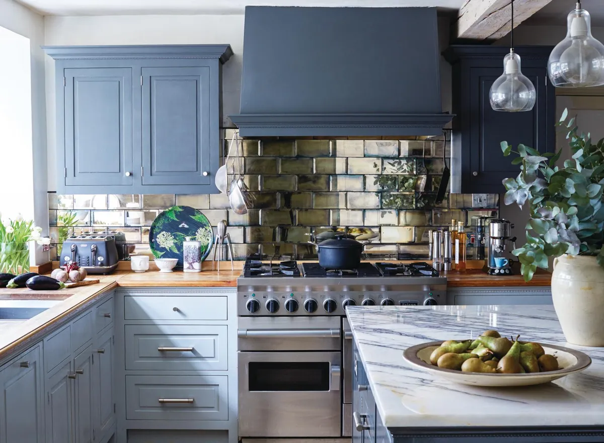 Cotswolds house decorated in regency style kitchen