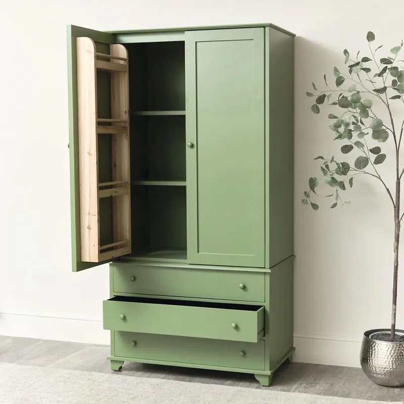 Large Olive Green pantry storage closet