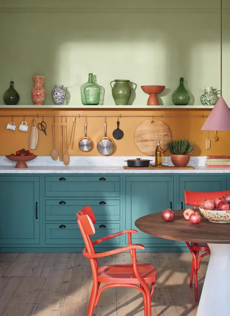 Bold kitchen colours
