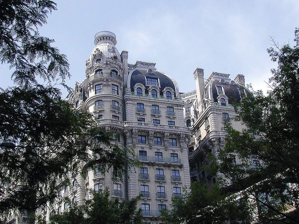 Ansonia Hotel - Second Empire Building in the Upper West Side of New York City. The Ansonia Hotel (built 1904) at 2109 Broadway by Paul E. M. Duboy and