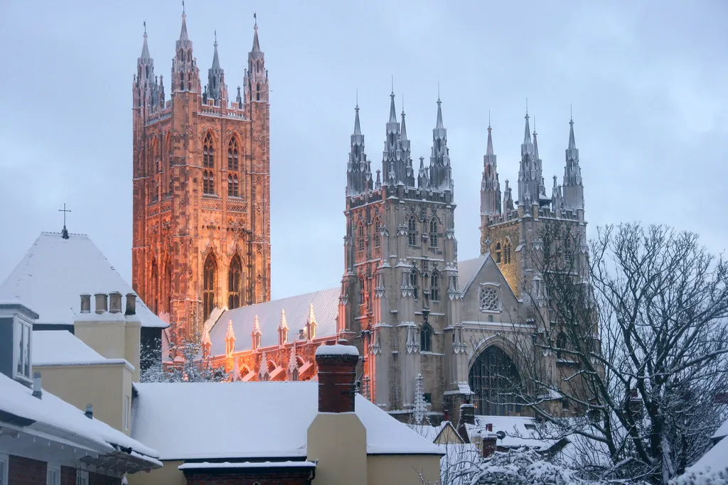 Canterbury Cathedral in winter