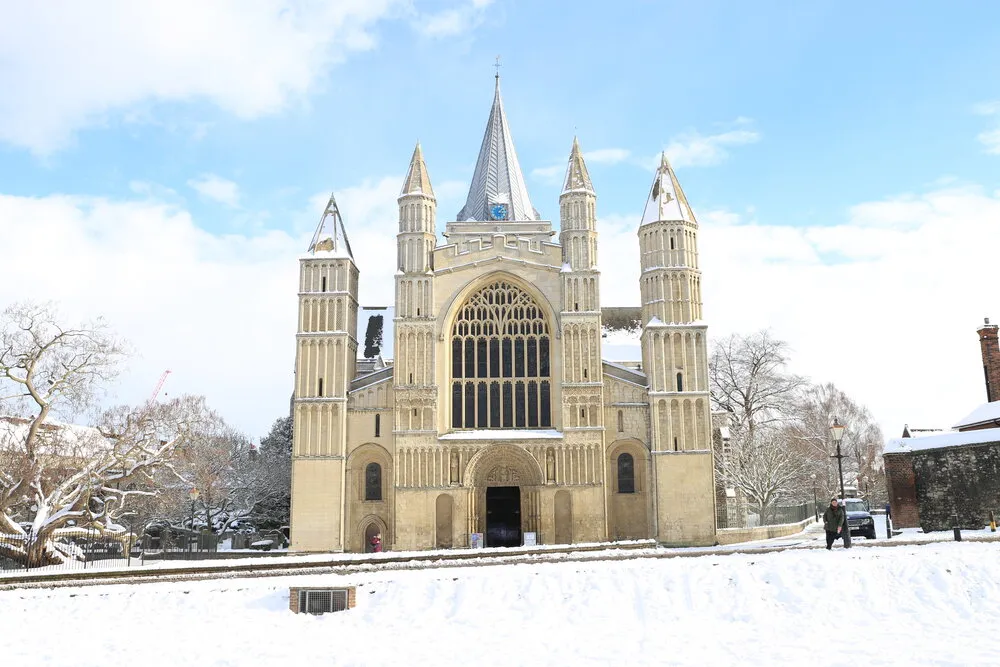 Rochester Cathedral in winter