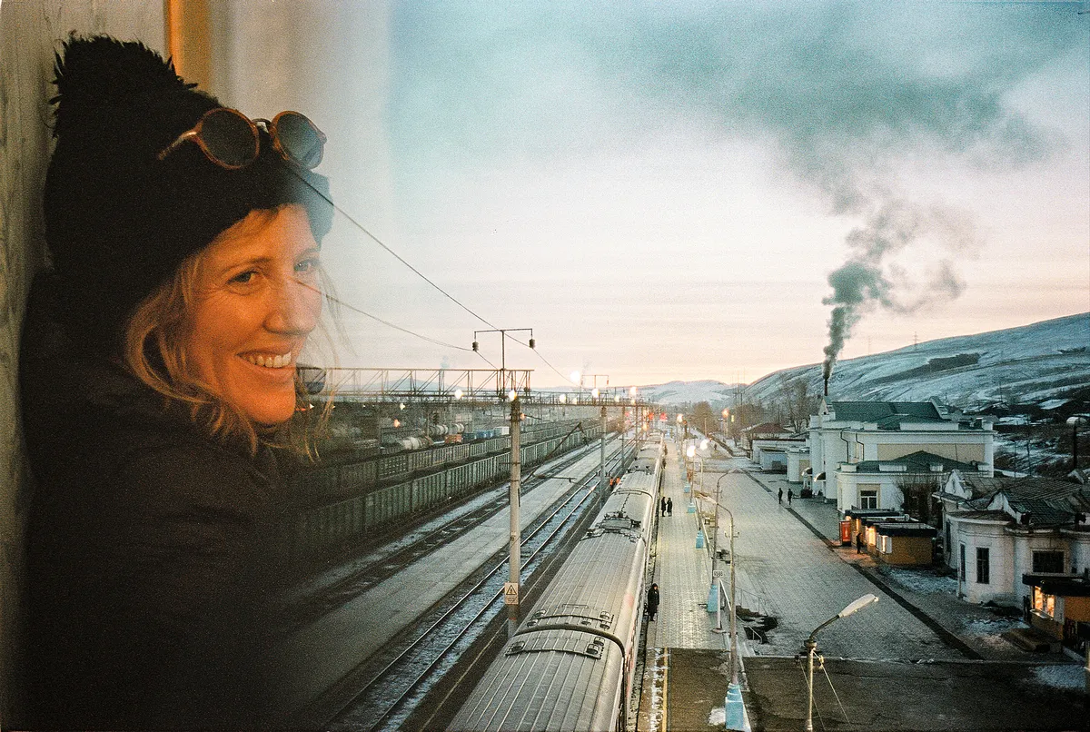 Author Sophy Roberts on the Trans-Siberian Railway (image credit: Michael Turek(