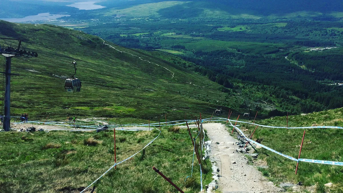 The downhill track at Fort William
