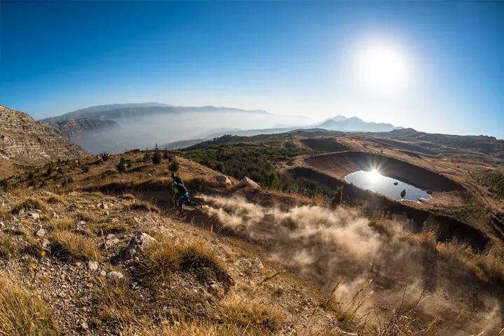 Dan Milner and rider blast down Lebanon's hillsides
