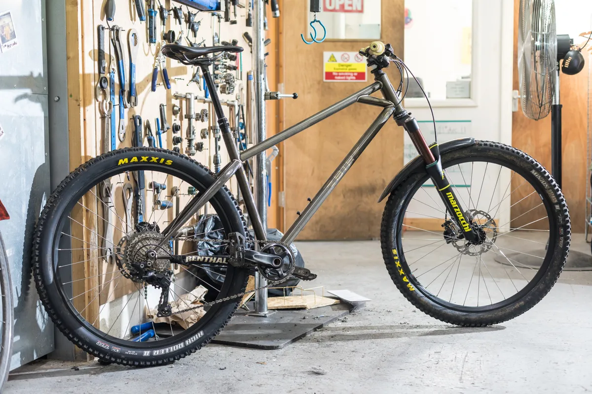 The BTR Ranger, a handmade enduro hardtail, made entirely in Frome Somerset. Frame prices start at £1000. Photo: Jacob Gibbins
