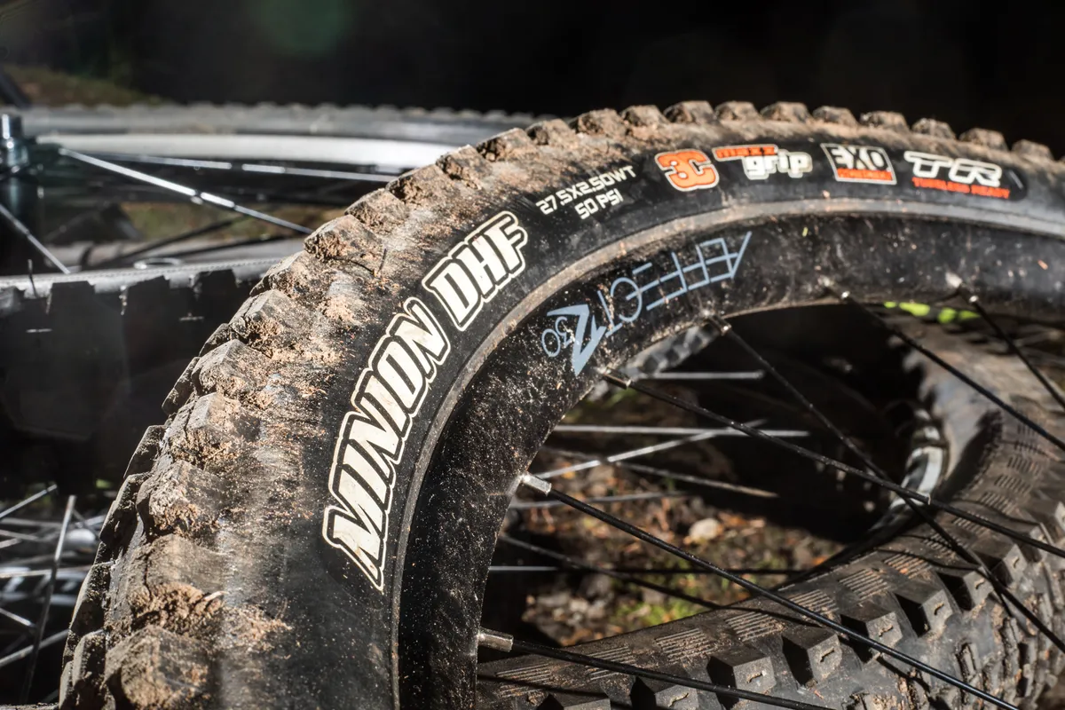 The Maxxis Minion DHF Wide Trail tyre