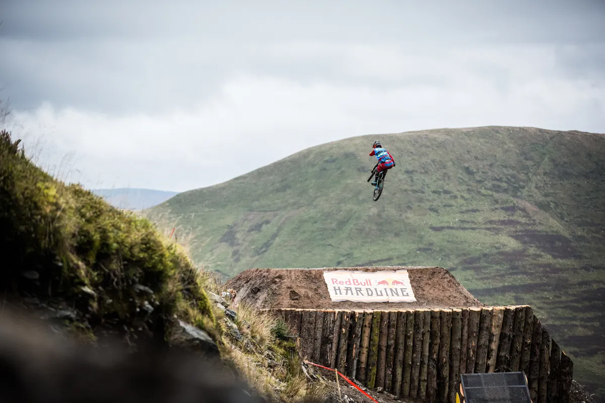 Alex Bond rides the Red Bull Hardline in North Wales