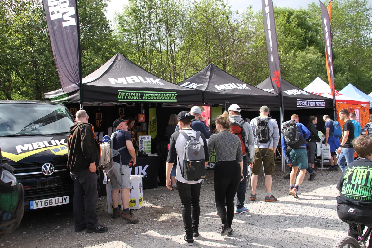 The mbuk stand at Fort William Downhill World Cup 2018