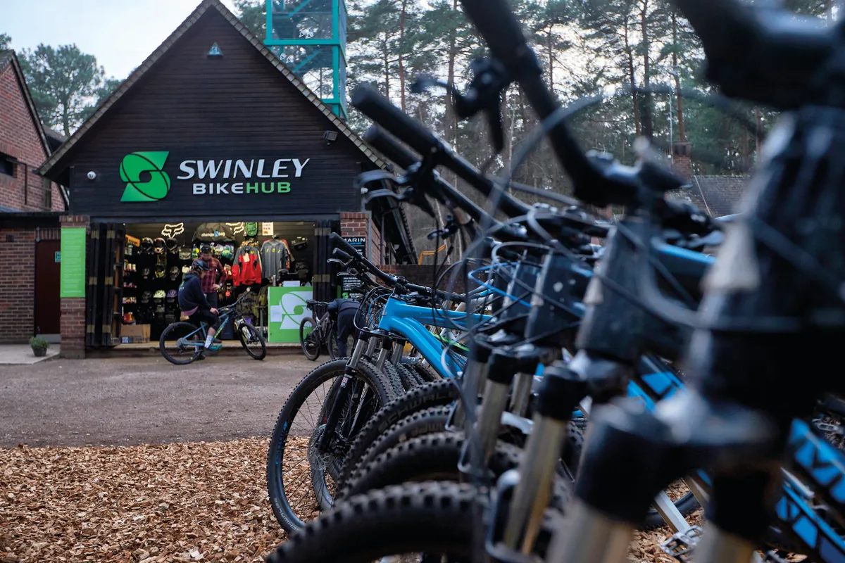 Swinley Bike Hub. Swinley Forest. Bracknell, Berkshire . January 2019.