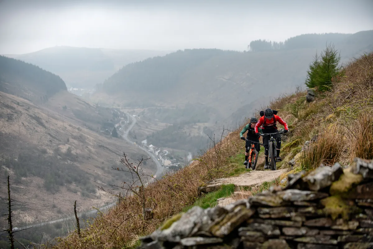Ed and Scott challenge themselves to plot a route between three of Wales premior riding destinations,so they can tackle them all in one day. Photo: Andy Lloyd