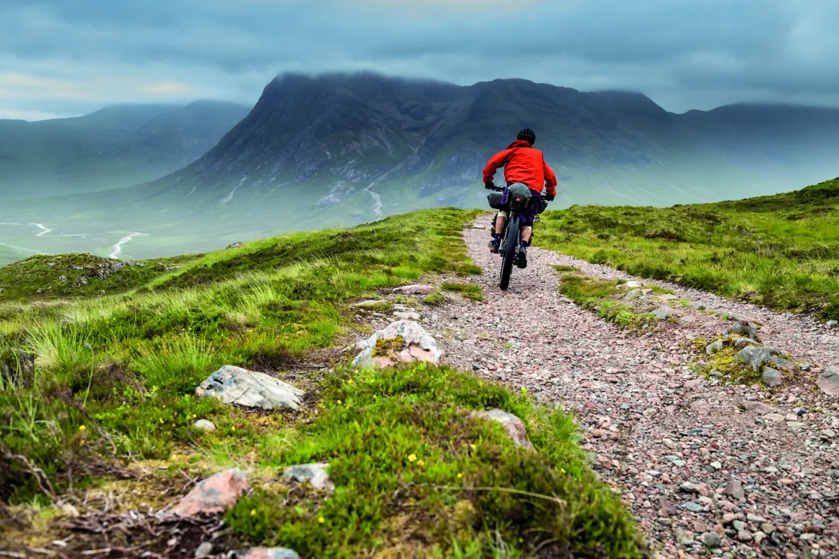 The kindness of strangers gave Hywel the motivation to carry on and enjoy stunning trails like this Devils Staircase section of the West Highland Way dropping into Glen Coe