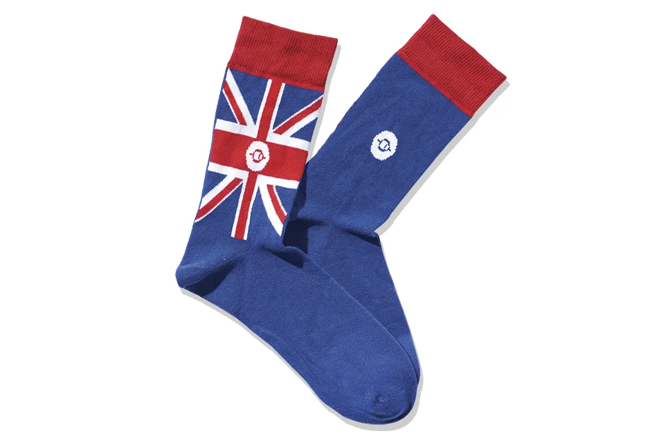 Fat Lad at the Back Union Jack Flag cycling socks