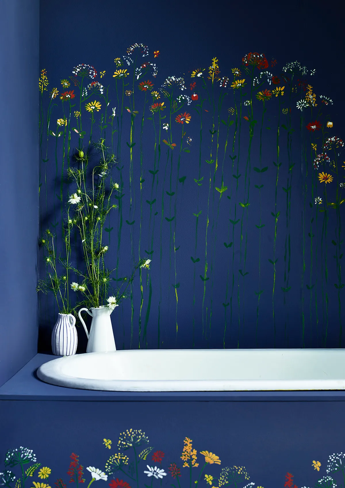 Annie Sloan Stencils Bathroom Meadow Flowers Stencil
