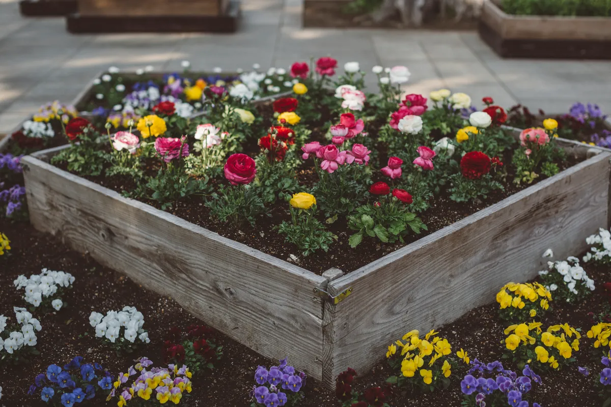 DIY raised flower bed