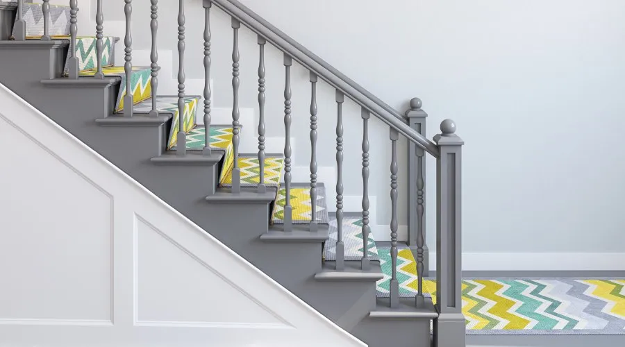 Patterned staircase runner