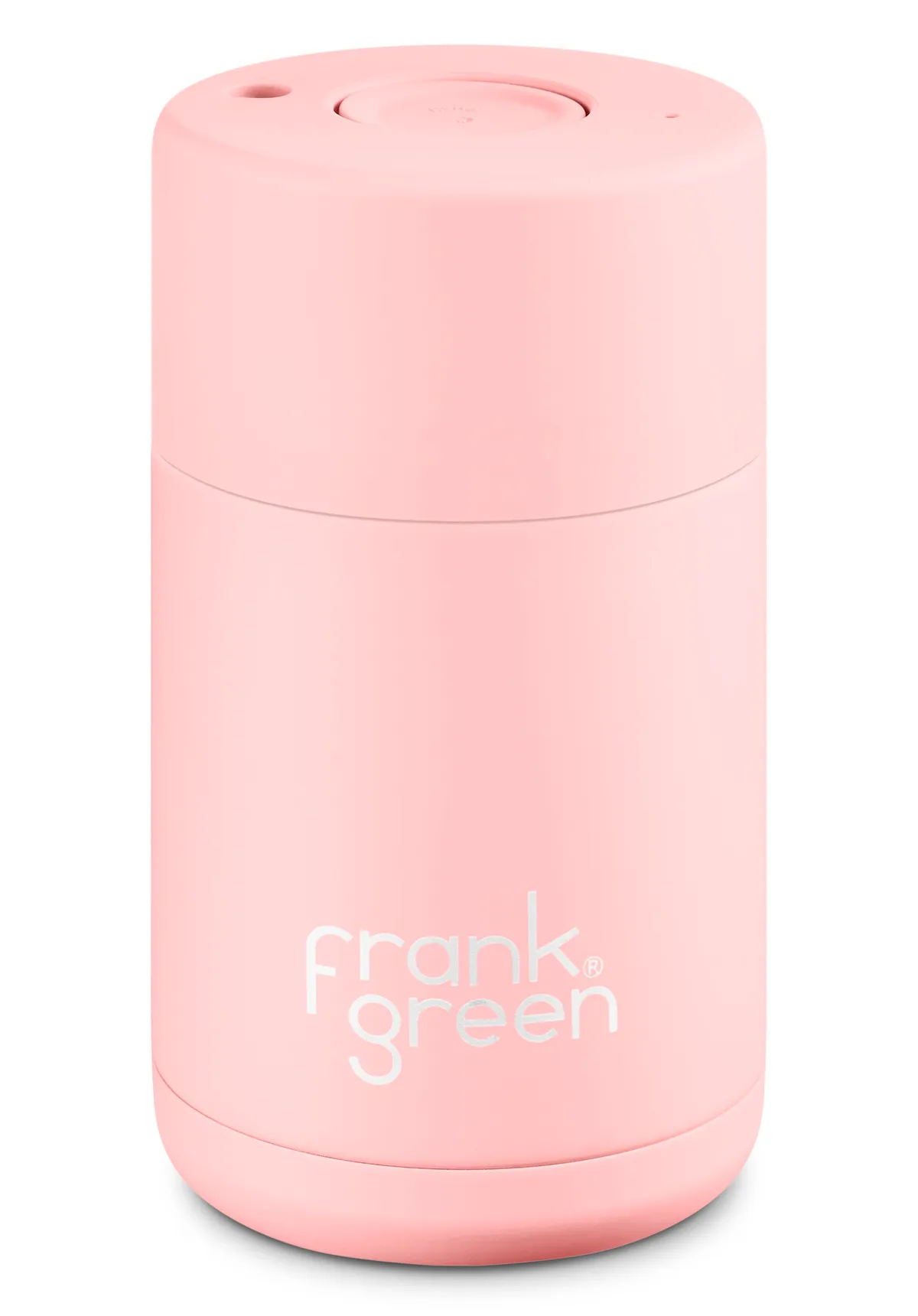 Frank Green baby pink reusable coffee cup